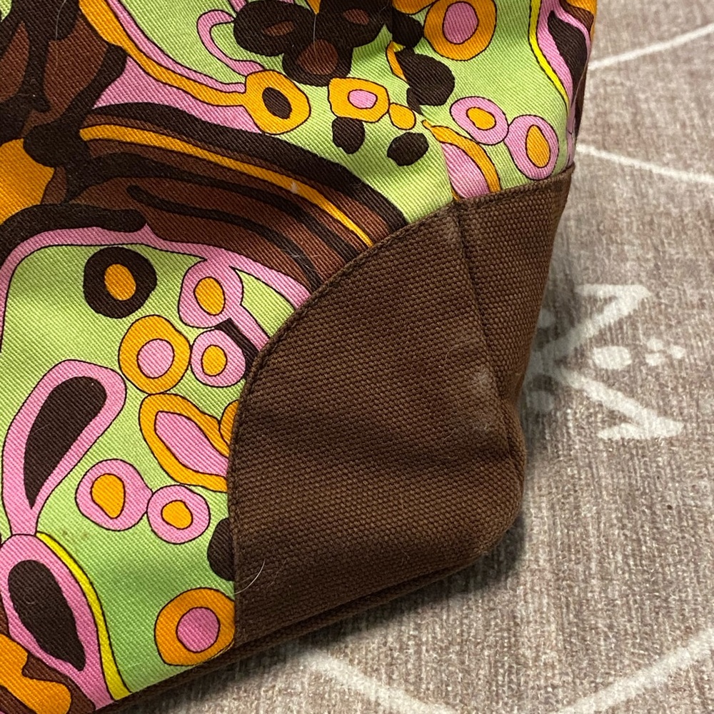 Vintage Milly Bamboo Handle Beach Tote Bag - Picture 6 of 9